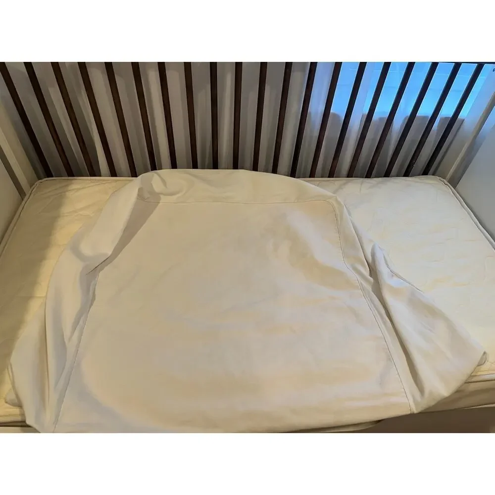 Naturepedic crib regular size fitted flannel pad organic cotton ivory